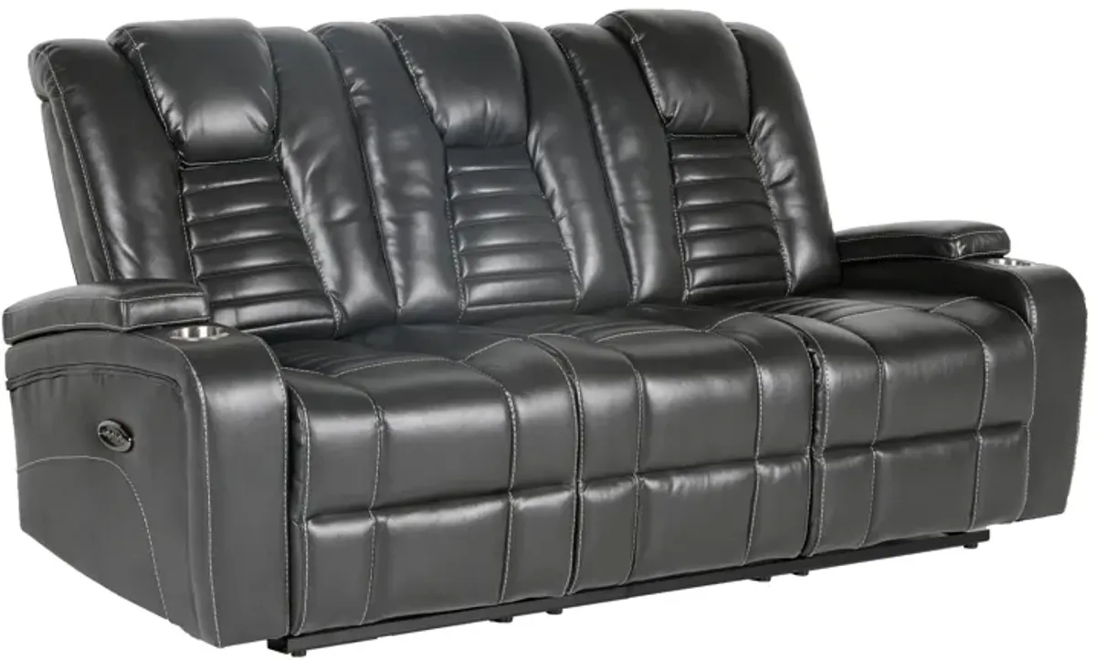 3 Piece Living Room Set: Power Reclining Sofa, Power Reclining Chair, Stationary Loveseat