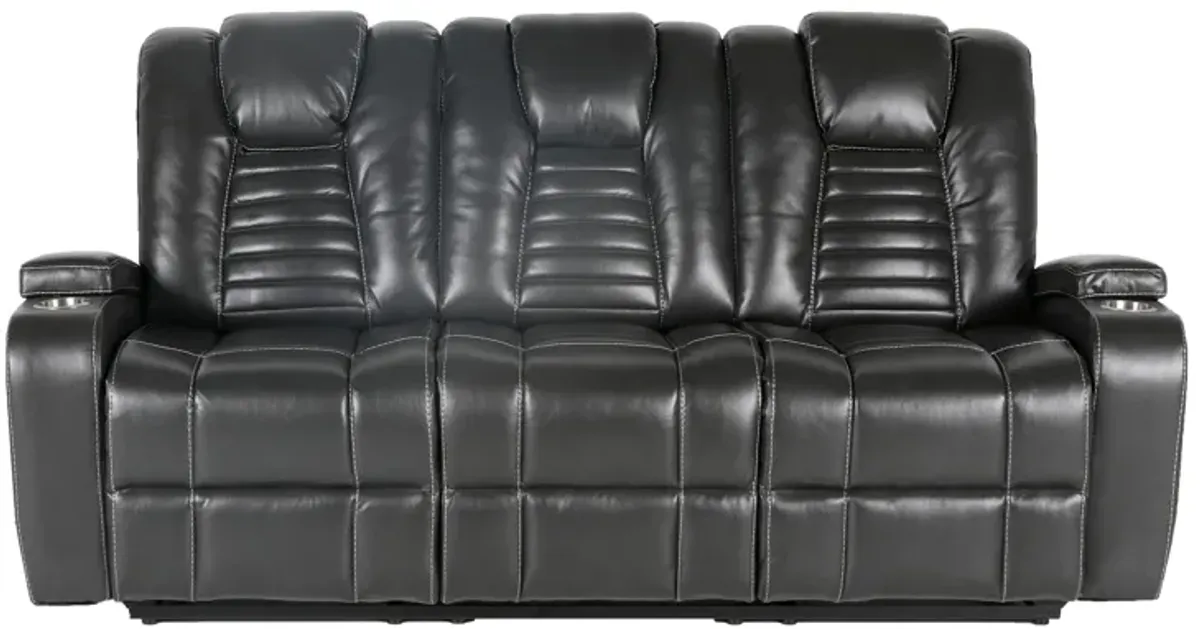 3 Piece Living Room Set: Power Reclining Sofa, Power Reclining Chair, Stationary Loveseat