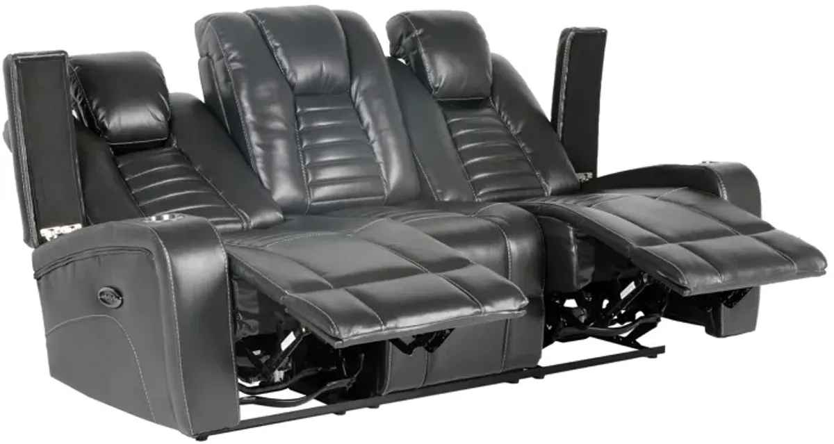 3 Piece Living Room Set: Power Reclining Sofa, Power Reclining Chair, Stationary Loveseat