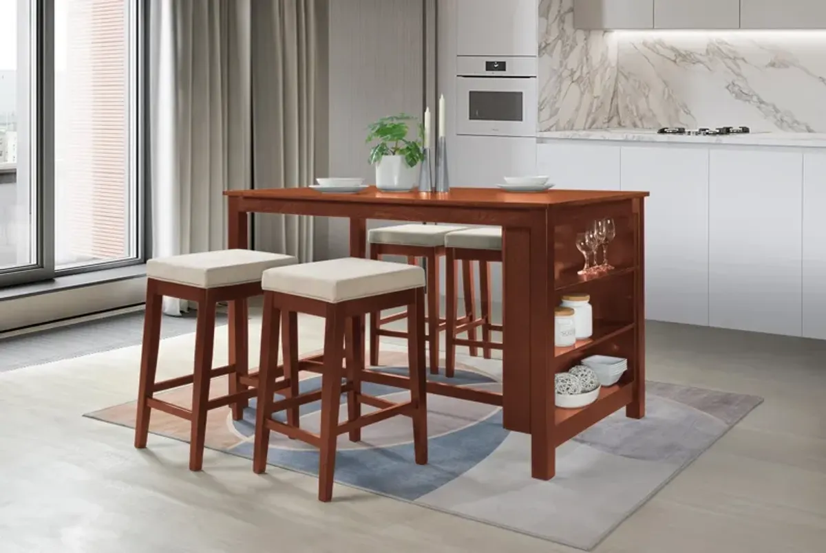 5 Piece Counter Height Dining Room Set