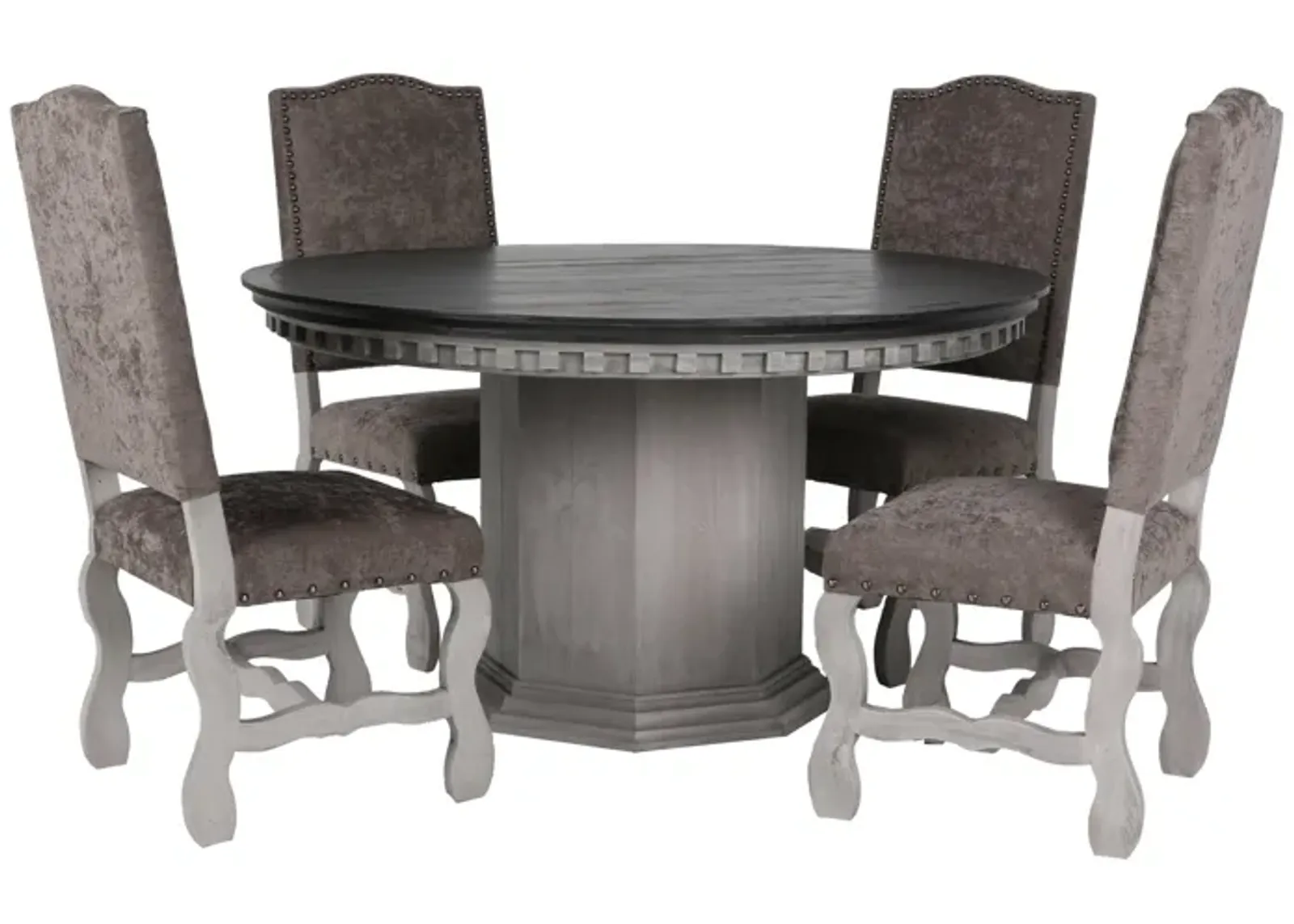 ALAMO 5 PIECE ROUND DINING TABLE SET