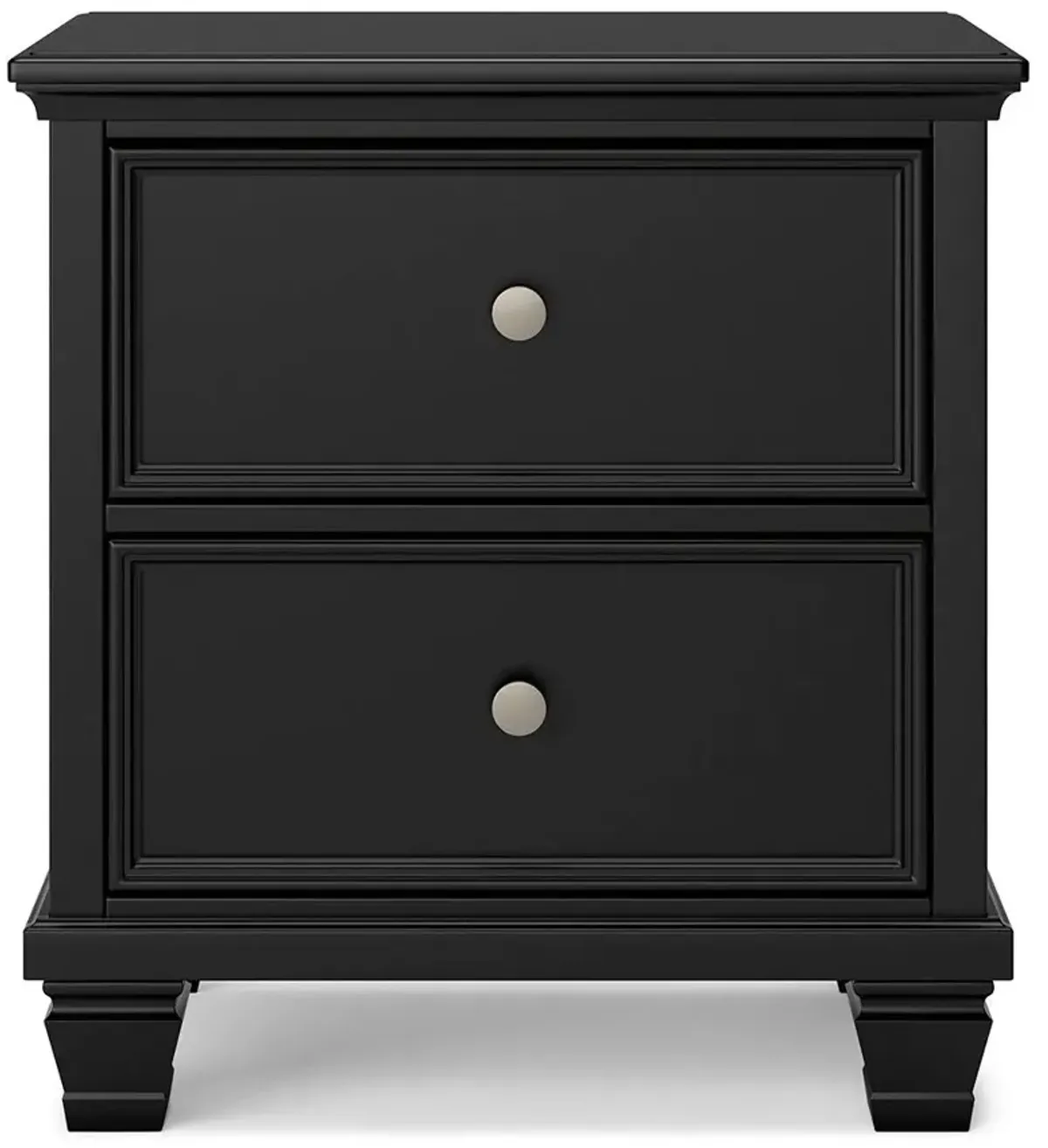 Lanolee - Black - Two Drawer Nightstand