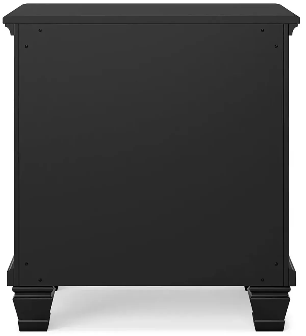 Lanolee - Black - Two Drawer Nightstand