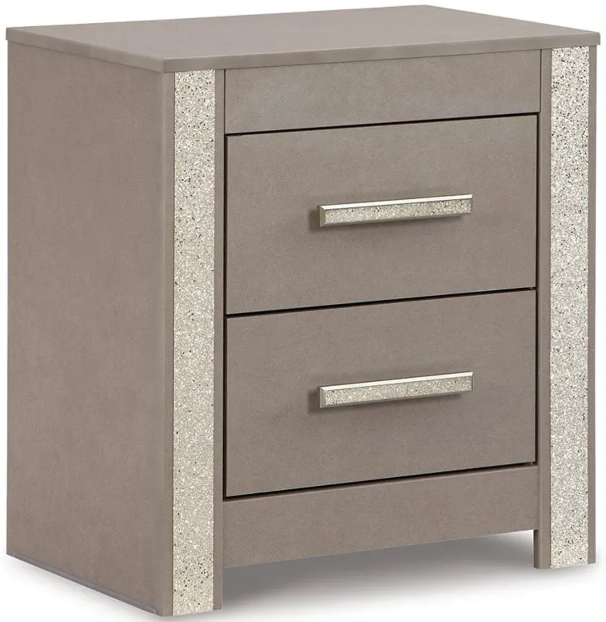 Surancha - Gray - Two Drawer Night Stand