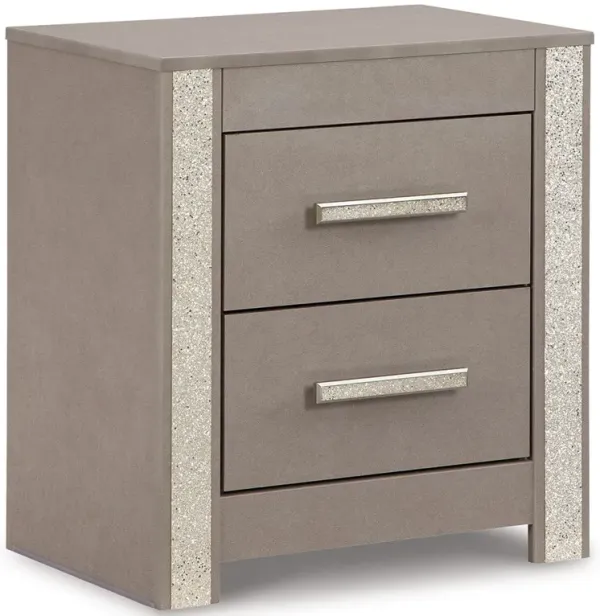 Surancha - Gray - Two Drawer Night Stand