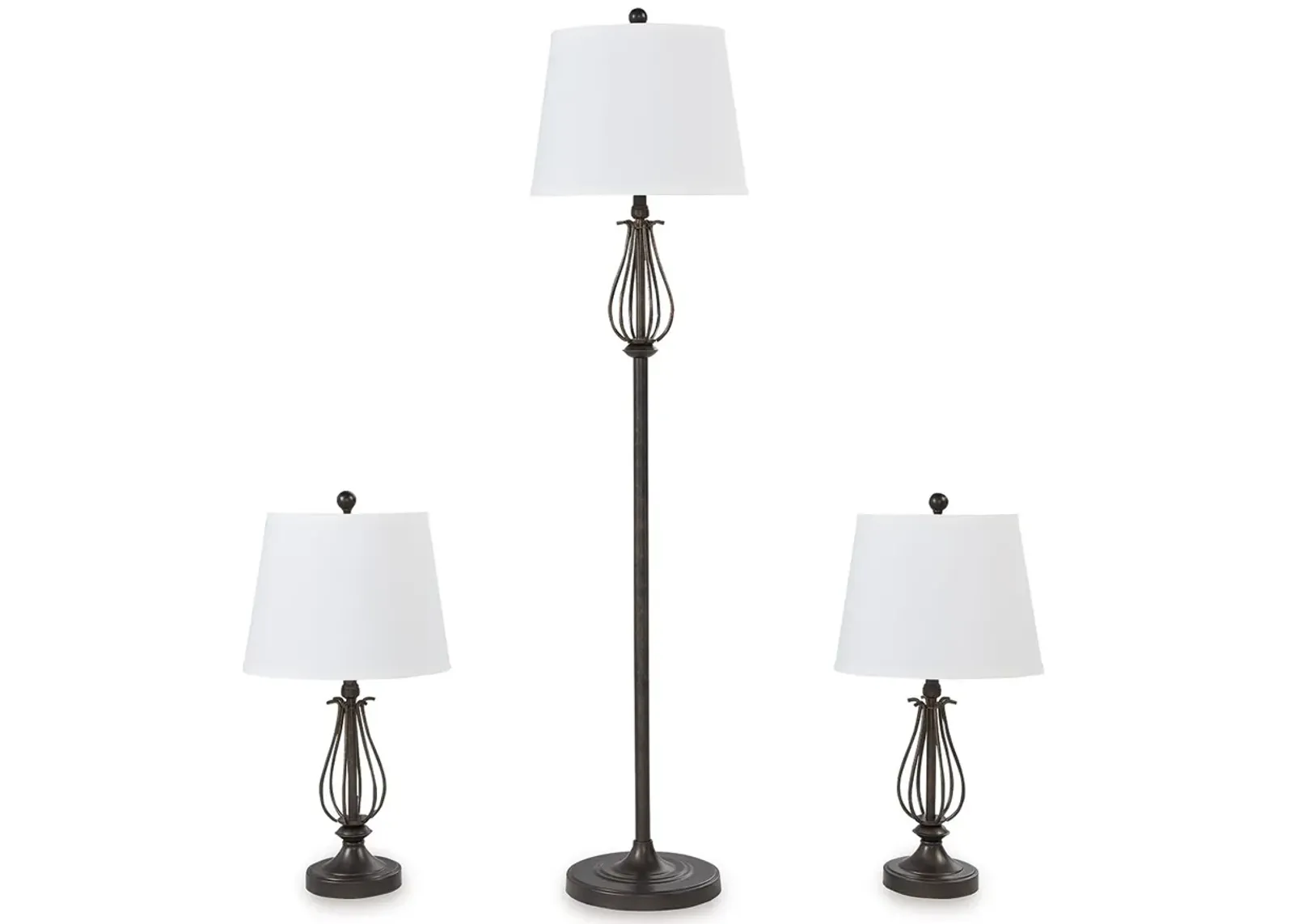 Brycestone - Bronze Finish - Metal Lamps (Set of 3)