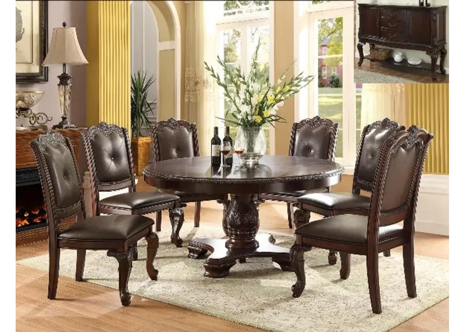 KIERA 5 PIECE ROUND DINING SET