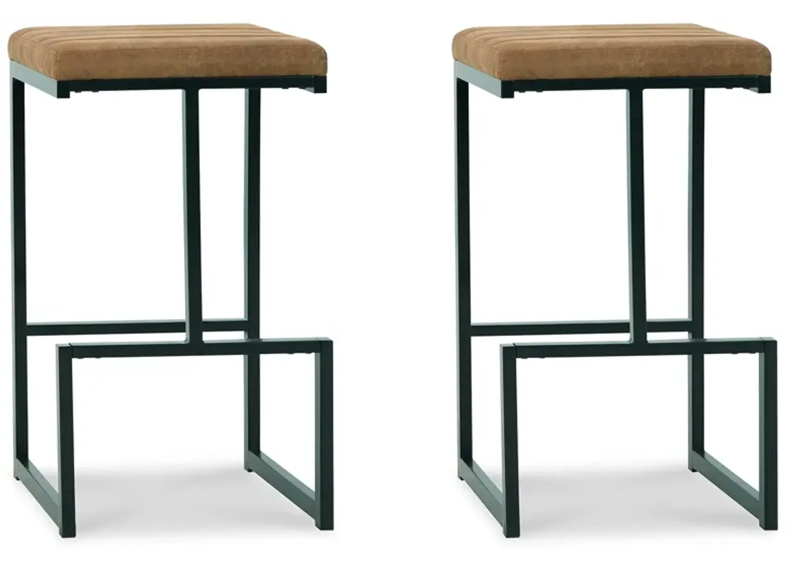 Strumford - Caramel / Black - Tall Uph Barstool (Set of 2)