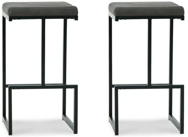 Strumford - Gray / Black - Tall UPH Barstool (Set of 2)