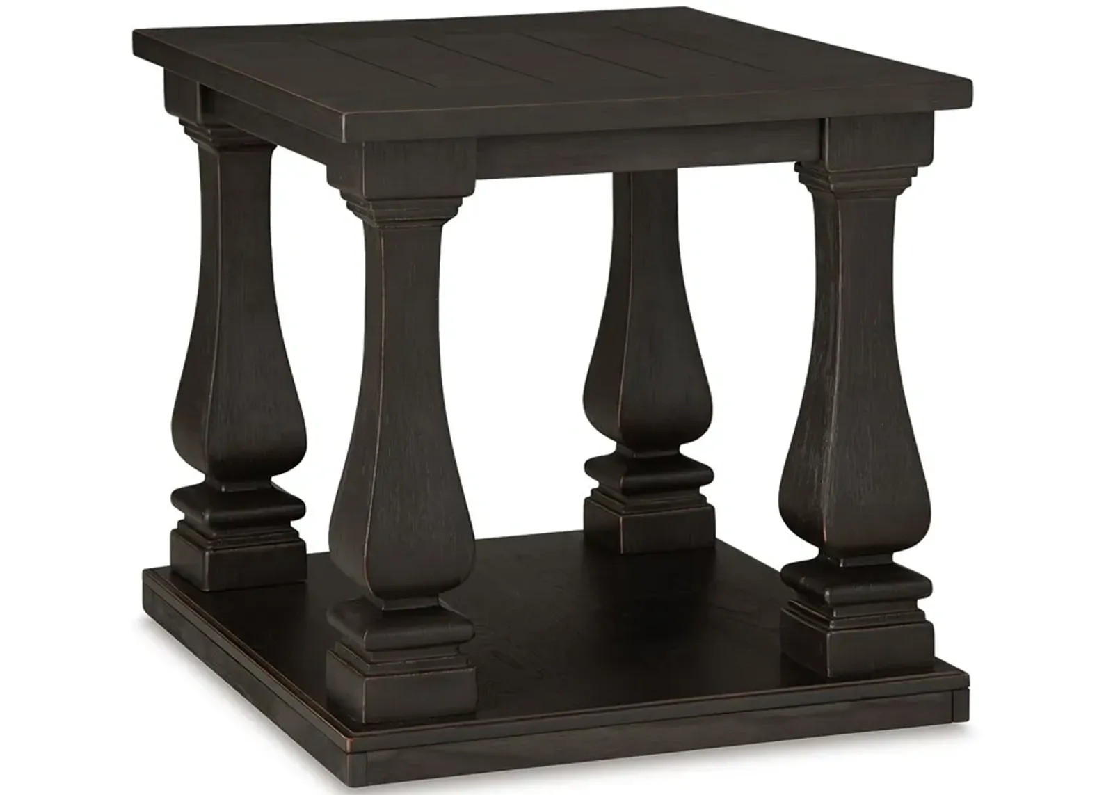 Wellturn - Black - Rectangular End Table