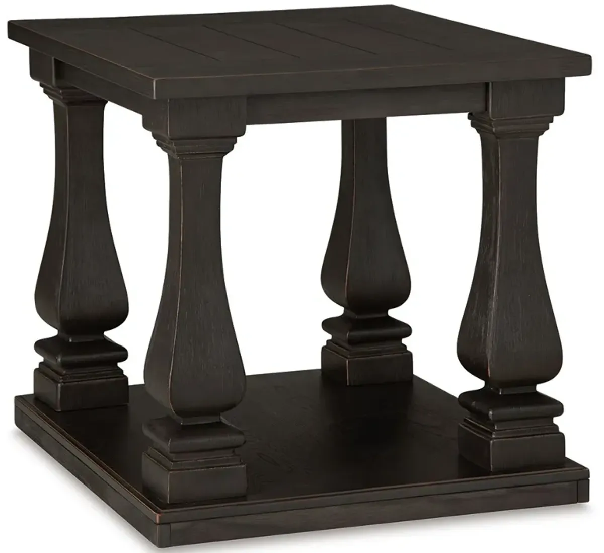 Wellturn - Black - Rectangular End Table