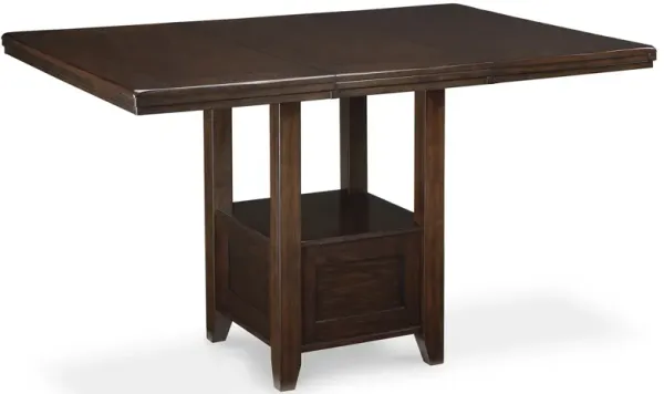 Haddigan - Rectangular Dining Room Counter Extension Table - Dark Brown