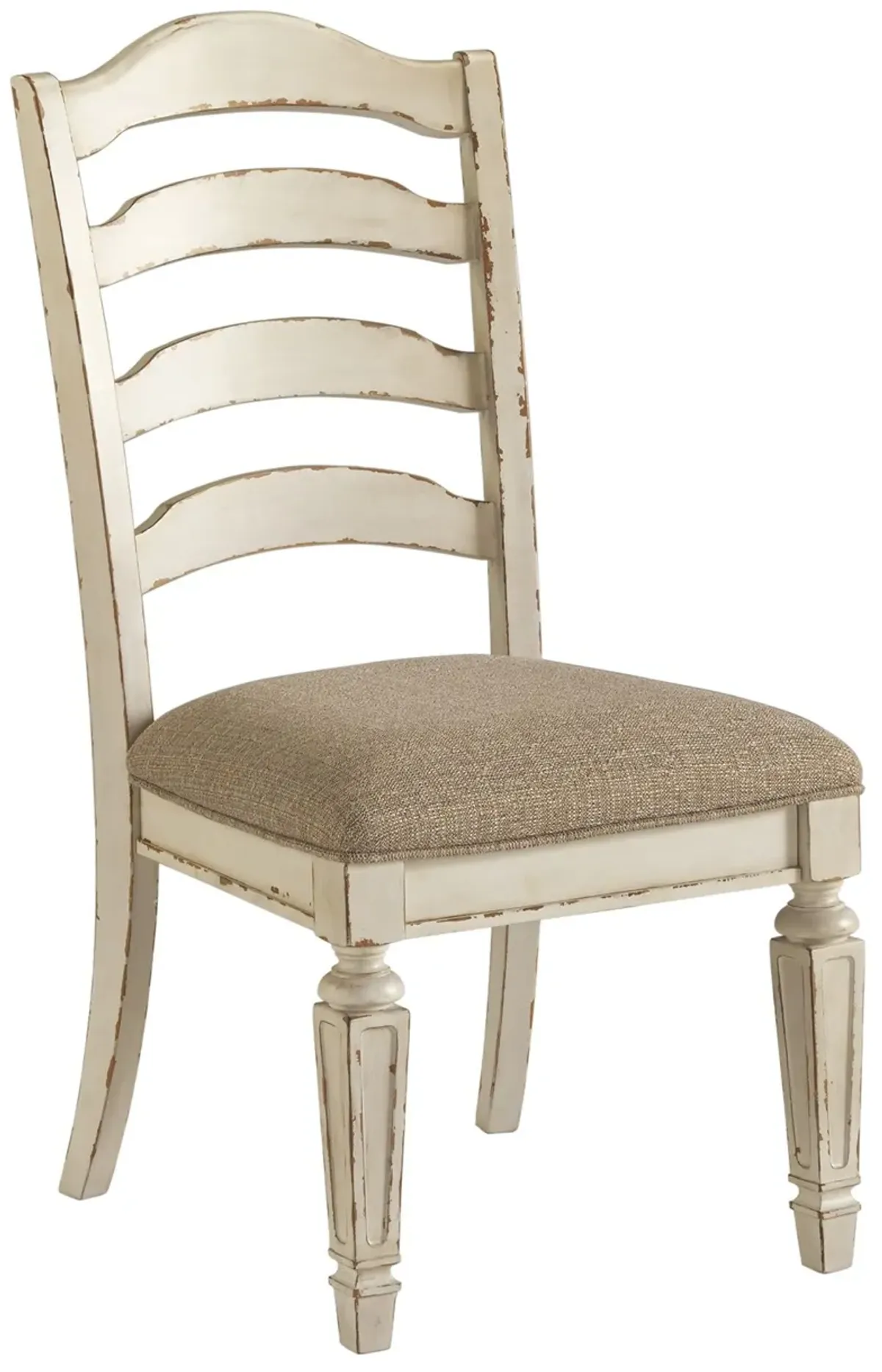 Realyn - Chipped White - Dining Uph Side Chair (Set of 2) - Ladderback