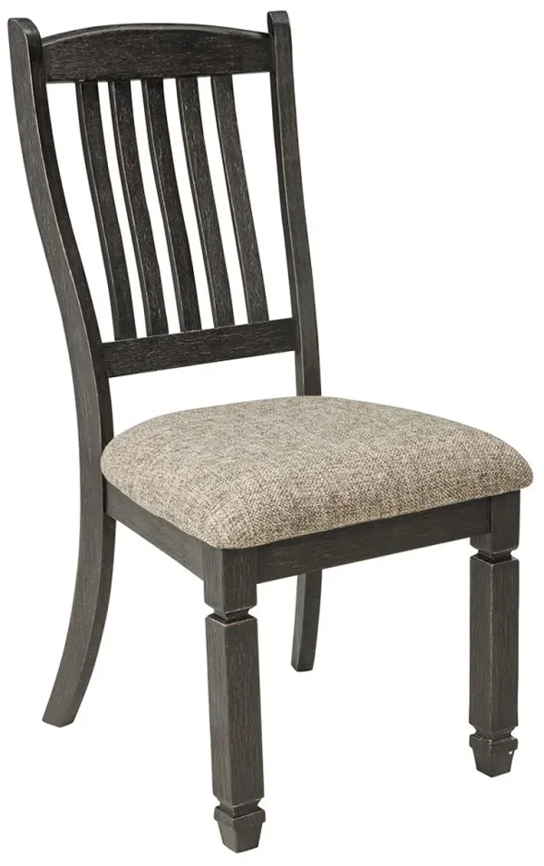 Tyler Creek - Dining UPH Side Chair (Set of 2) - Slatback - Black / Grayish Brown