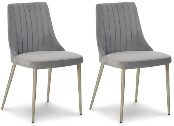 Barchoni - Gray - Dining Uph Side Chair (Set of 2)