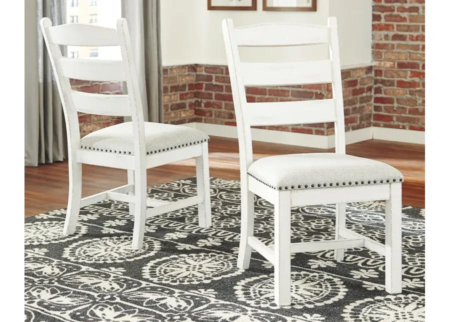 Valebeck - Beige / White - Dining Uph Side Chair (Set of 2)