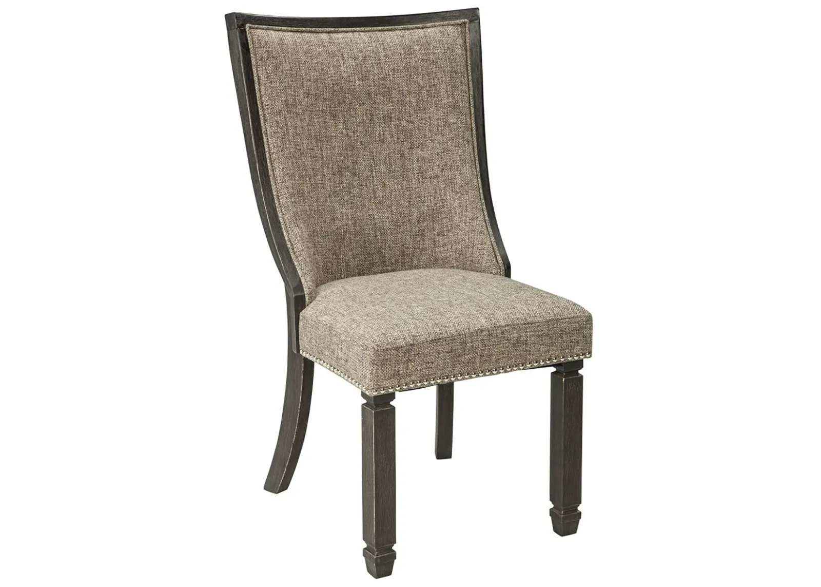 Tyler - Black / Grayish Brown - Dining Uph Side Chair (Set of 2) - Framed Back