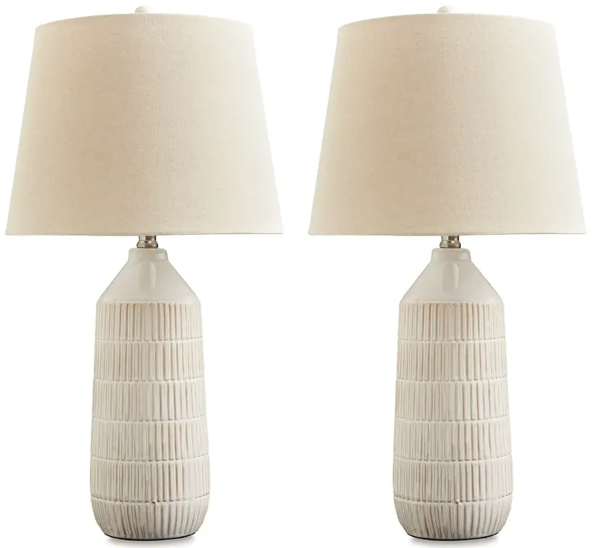 Willport - Off White - Ceramic Table Lamp (Set of 2)