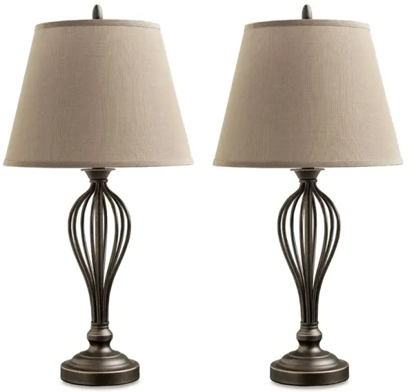 Ornawell - Antique Bronze Finish - Metal Table Lamp (Set of 2)
