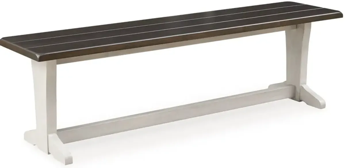 Darborn - Large Dining Room Bench - Gray / Brown