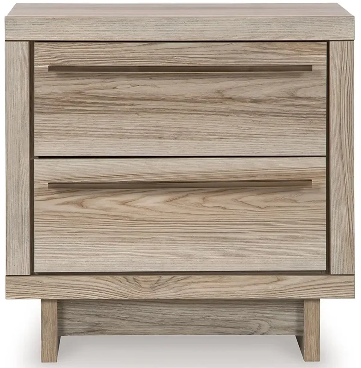 Hasbrick - Tan - Two Drawer Night Stand