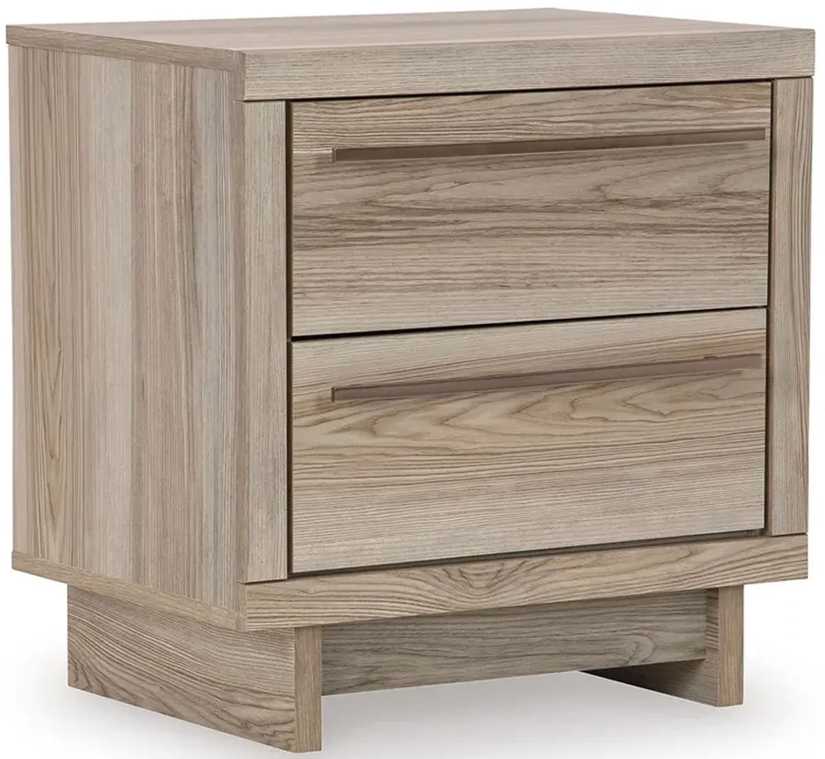 Hasbrick - Tan - Two Drawer Night Stand