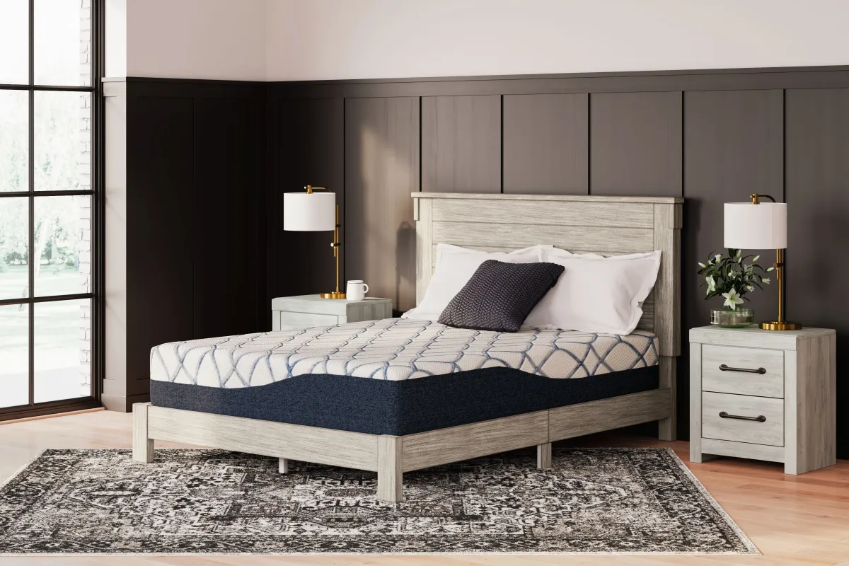 12 Inch Chime Elite 2.0 - White / Blue - California King Mattress