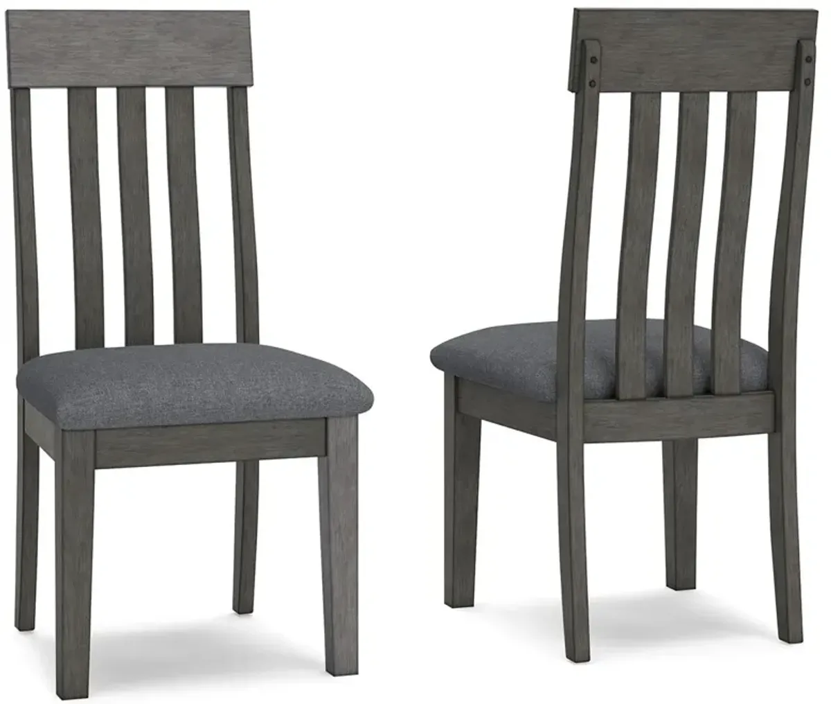 Hallanden - Dining UPH Side Chair (Set of 2) - Black / Gray