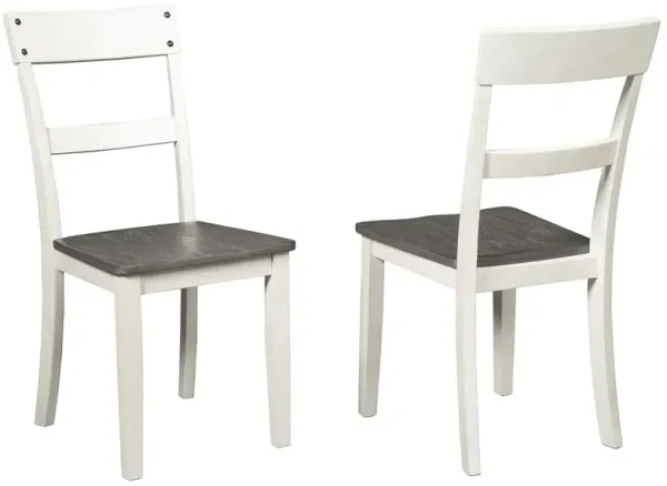 Nelling - White / Brown / Beige - Dining Room Side Chair (Set of 2)