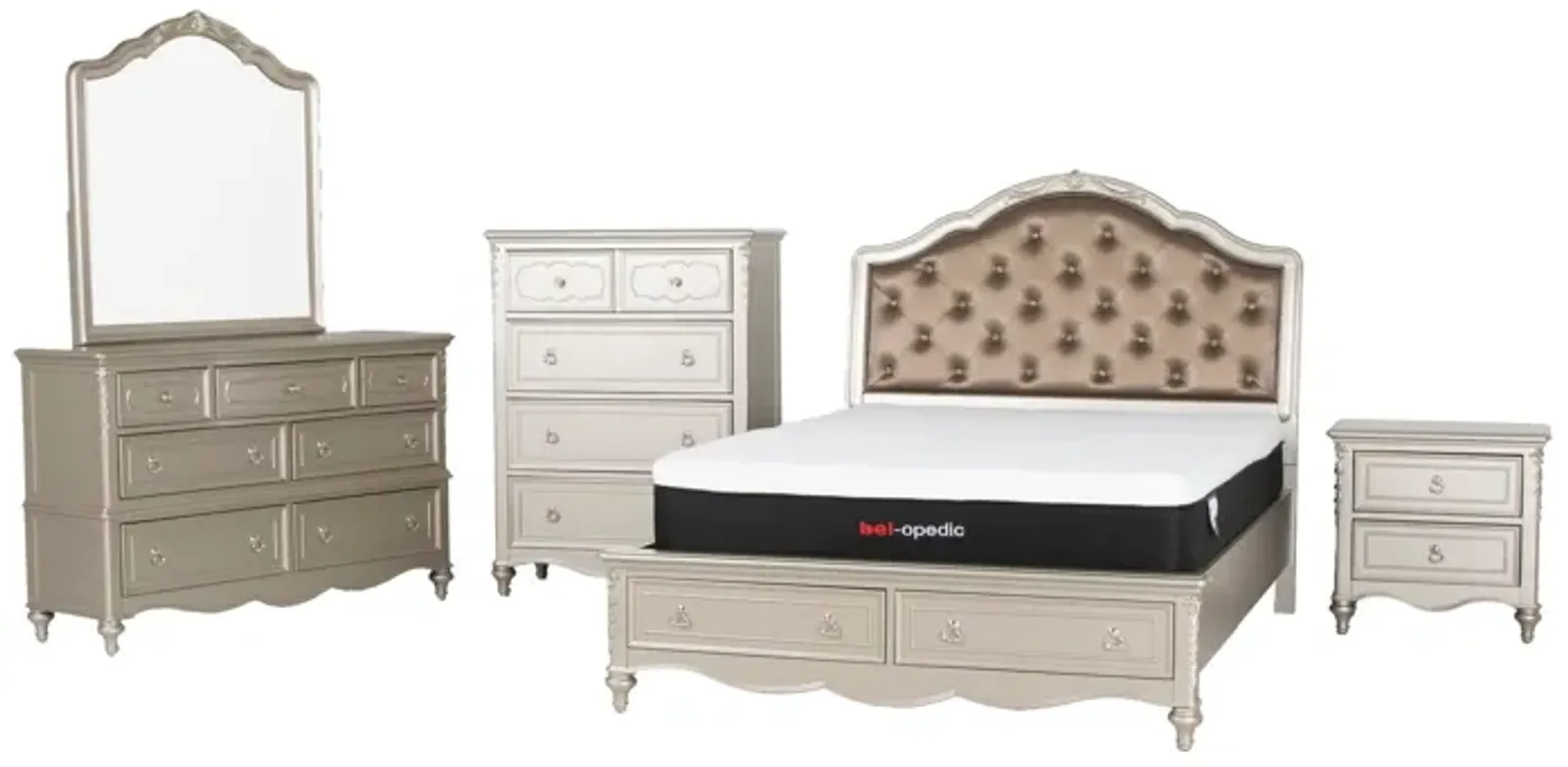 6 PIECE TWIN BEDROOM SET