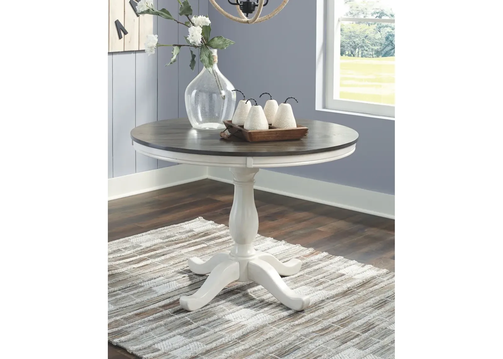 Nelling - White / Brown / Beige- Dining Room Table