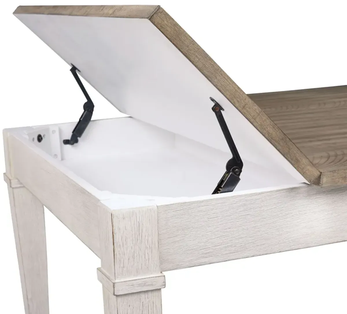 Skempton - White - RECT DRM Table w/Storage