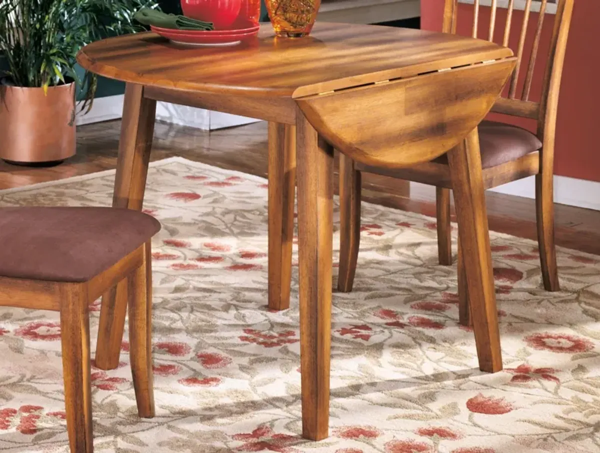 Berringer - Rustic Brown - Round Drm Drop Leaf Table