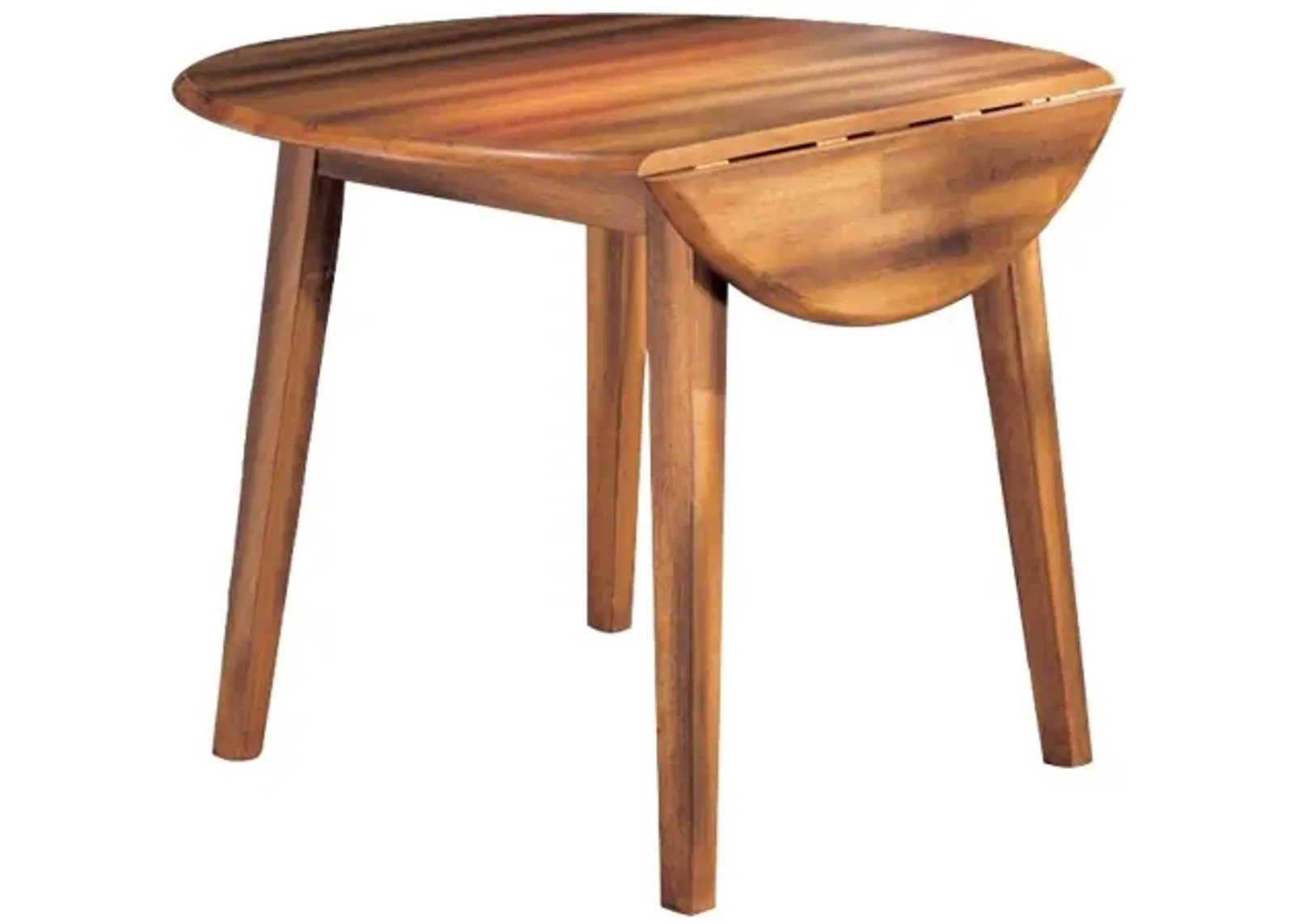 Berringer - Rustic Brown - Round Drm Drop Leaf Table