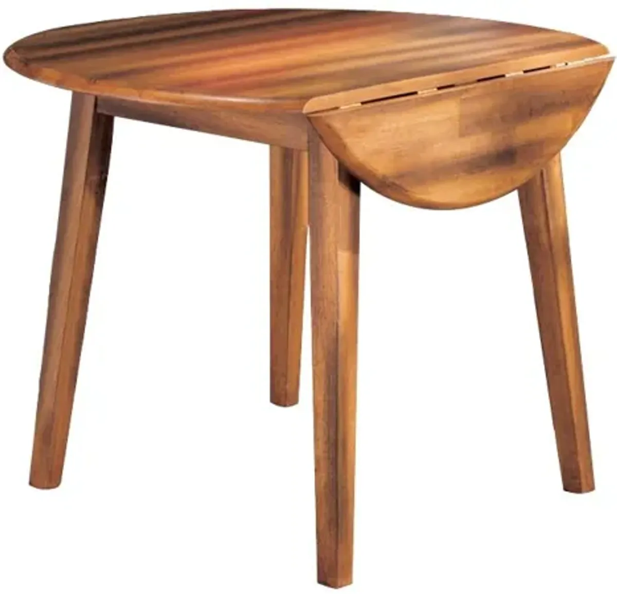Berringer - Rustic Brown - Round DRM Drop Leaf Table