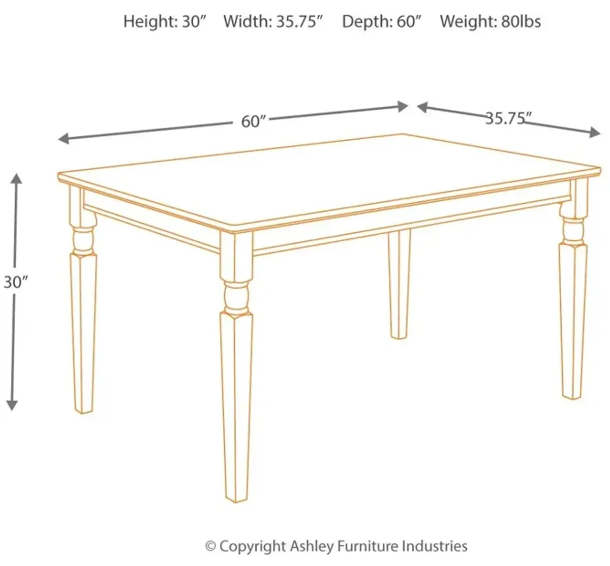 Owingsville - Black / Brown - Rectangular Dining Room Table