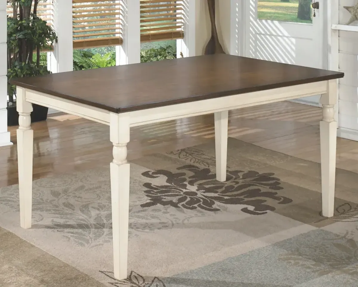 Whitesburg - Brown / Cottage White - Rectangular Dining Room Table