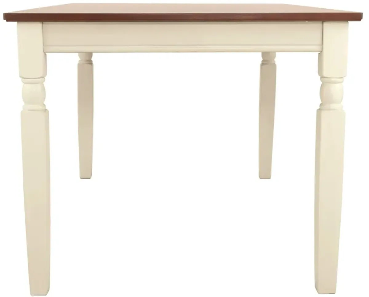 Whitesburg - Brown / Cottage White - Rectangular Dining Room Table