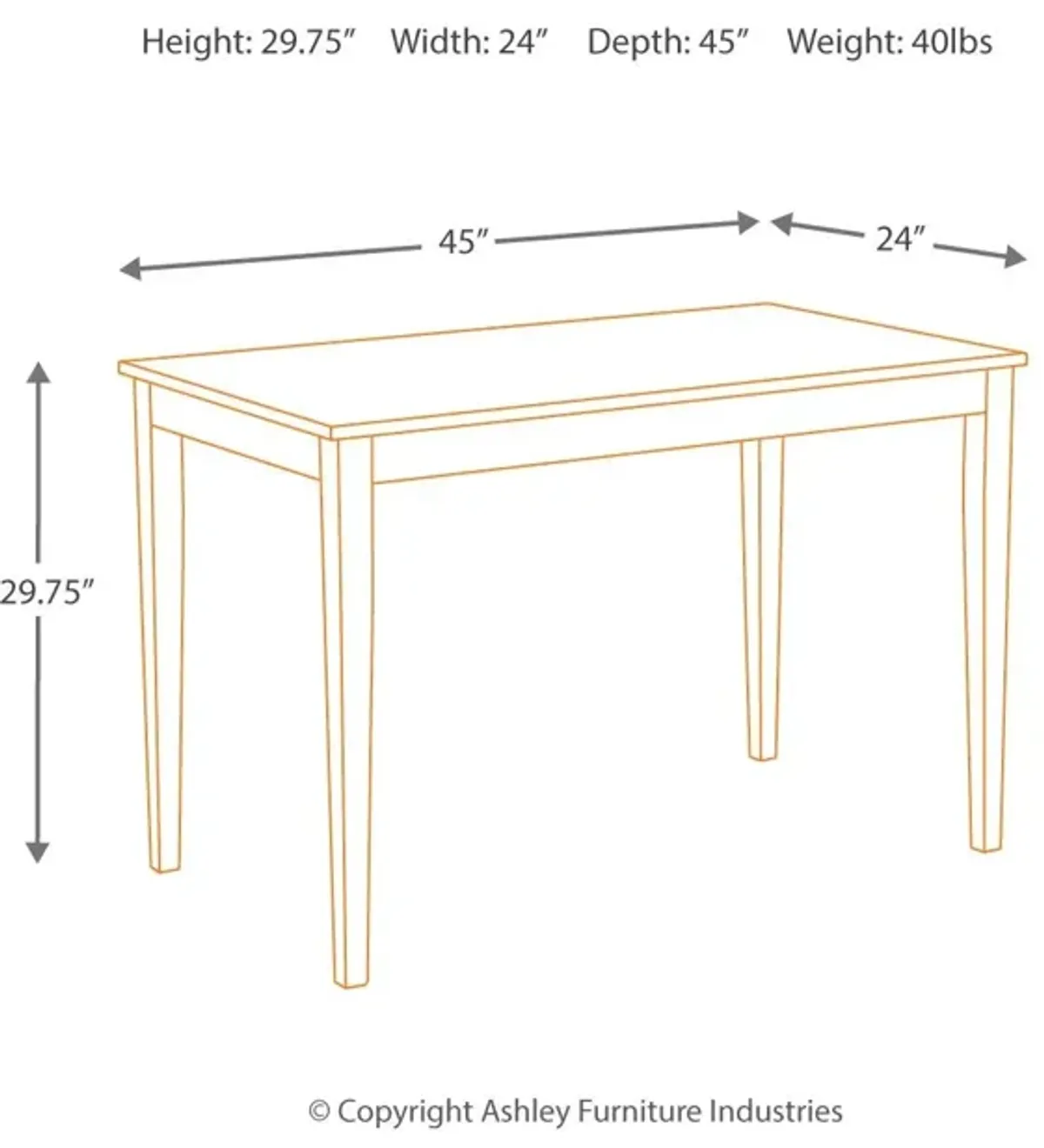 Kimonte - Dark Brown - Rectangular Dining Room Table