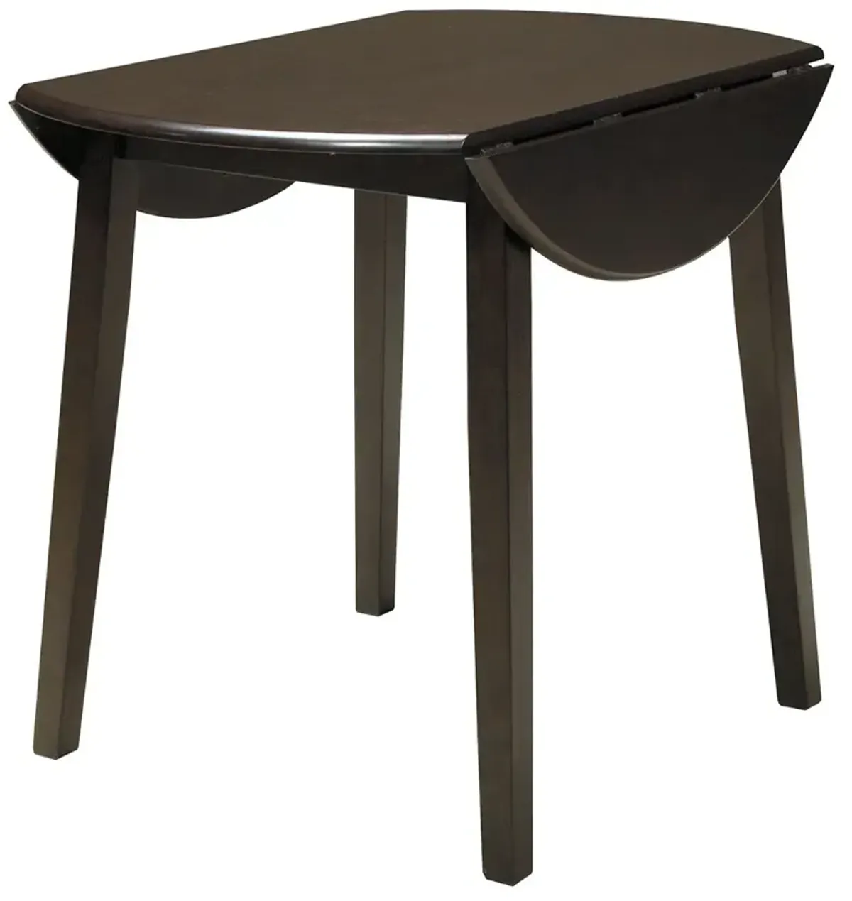 Hammis - Round DRM Drop Leaf Table - Dark Brown