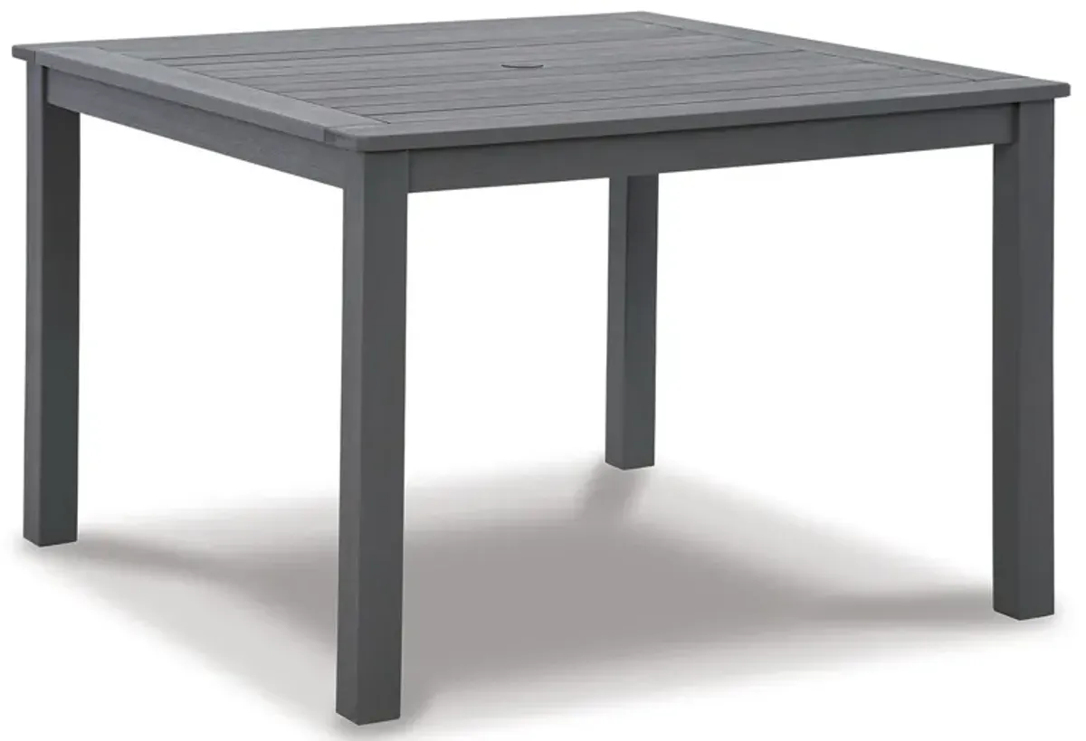 Eden Town - Gray - Square Dining Table W/Umb Opt