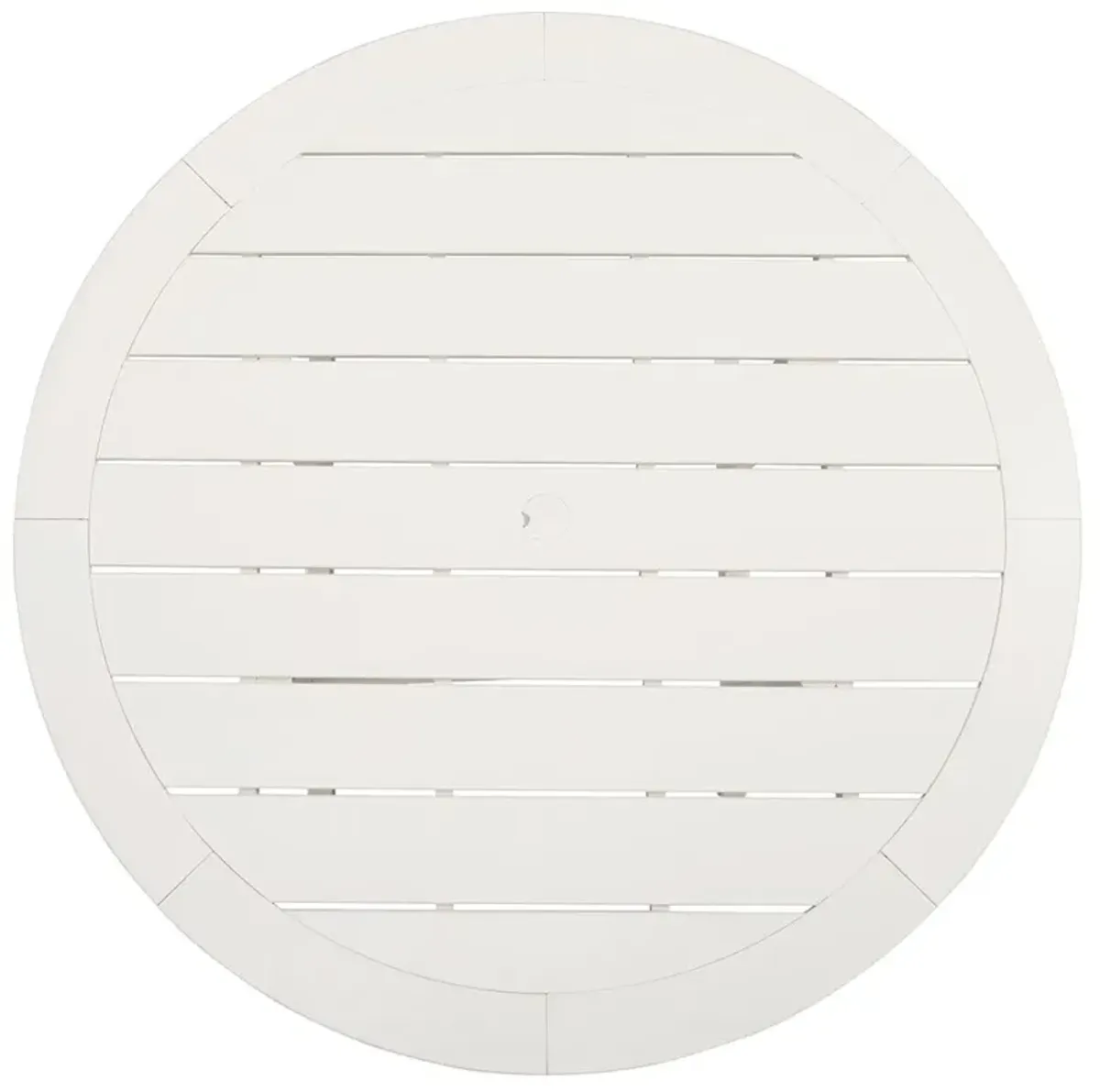 Crescent Luxe - White - Round Dining Table W/Umb Opt