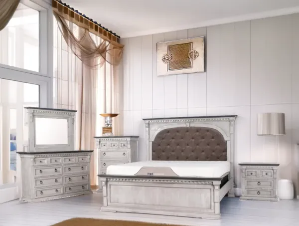 Alamo 6 Piece Weathered Gray Bedroom Set