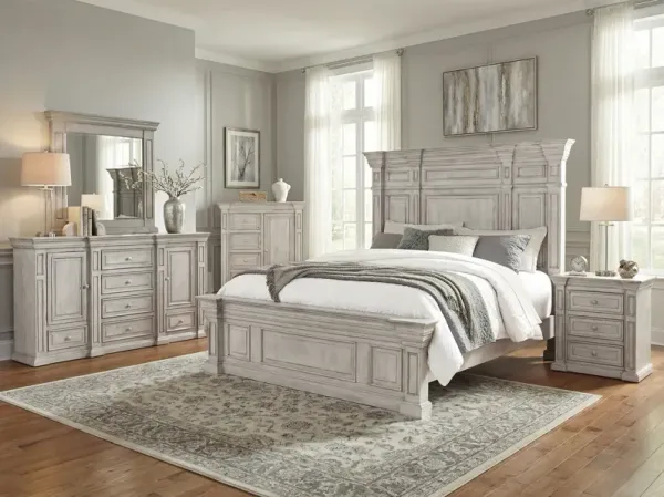 Farmhouse Aspen Gray Solid Wood 6-Piece Bedroom Set