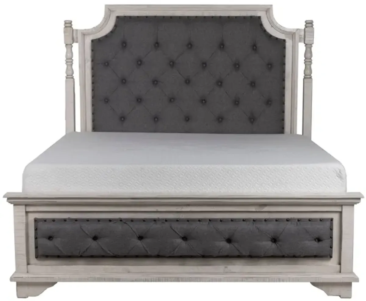 Charles-Nero White 6 PIECE QUEEN BEDROOM SET