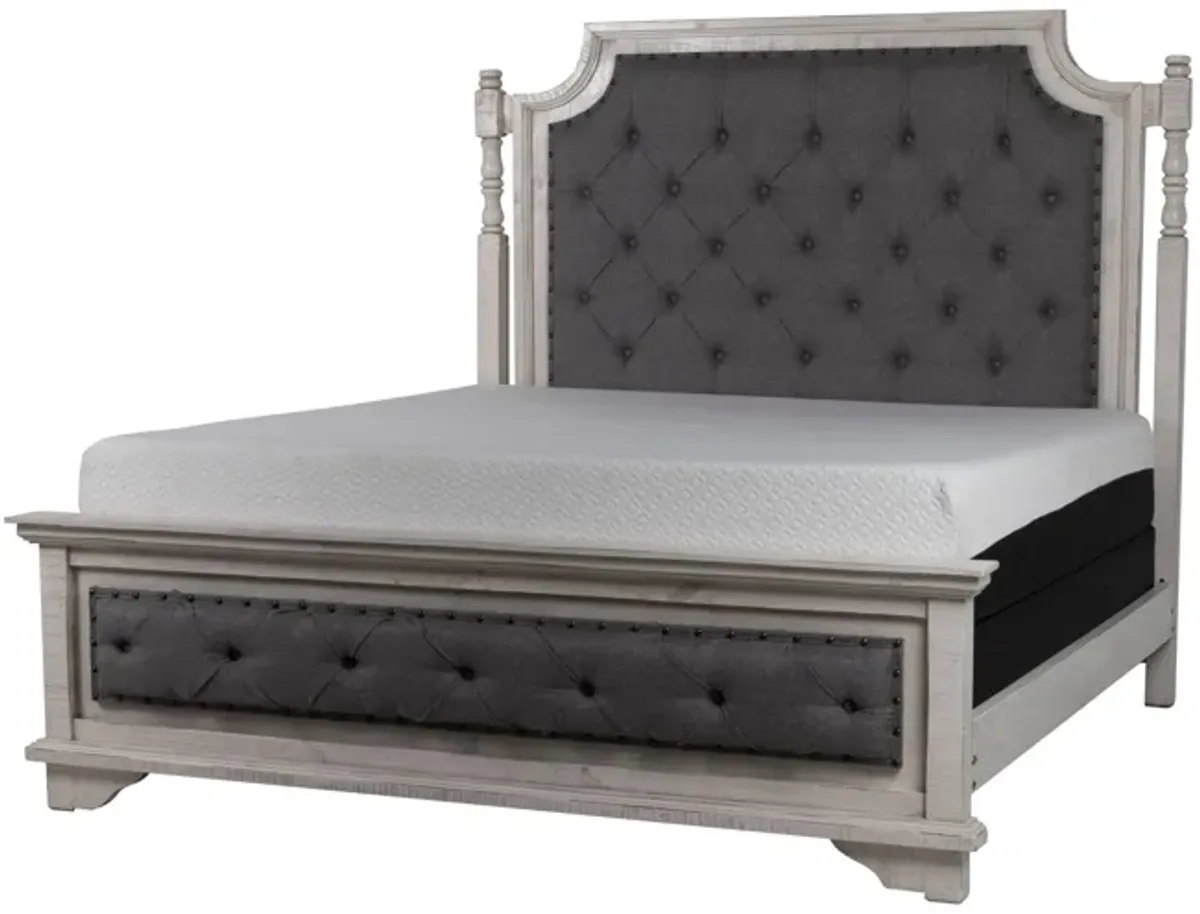 Charles-Nero White 6 PIECE QUEEN BEDROOM SET