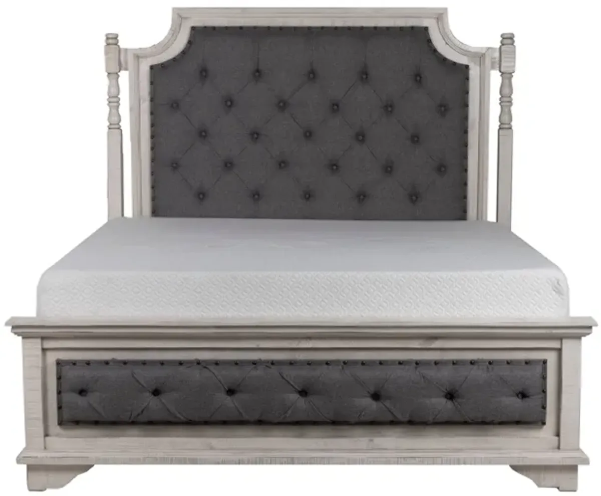 Charles-Nero White 6 PIECE KING BEDROOM SET