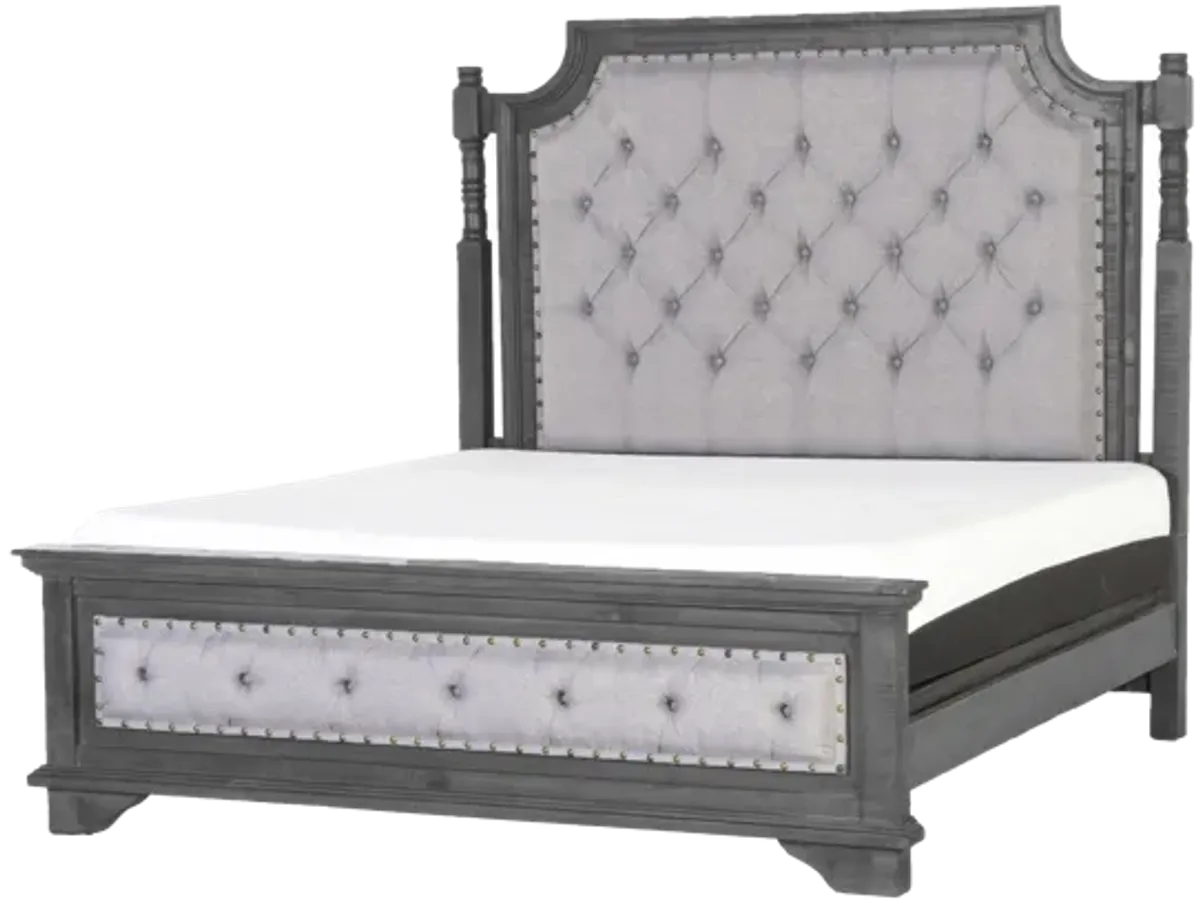 CHARLES-GREY 6 PIECE KING BEDROOM SET