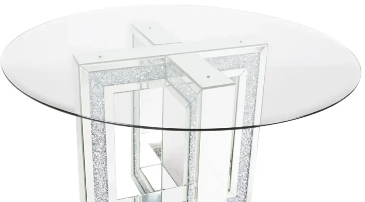 MIRRORED ROUND ACCENT TABLE