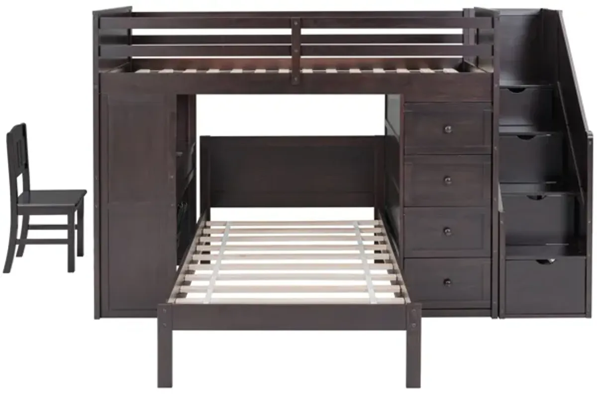 4 PIECE TWIN BUNK BED SET